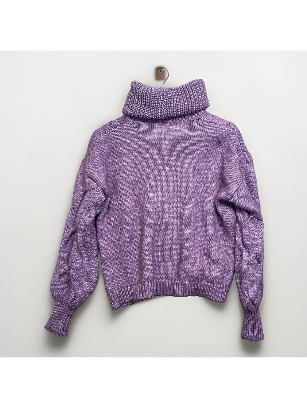Pulse Suéter Cuello Alto Punto Trenzado Lavanda Mujer Talla XS